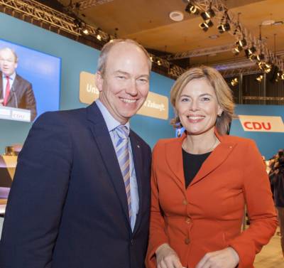 Bundesparteitag am 06.12.2016 - Daniel Hagemeier und die stv. Vorsitzende der CDU Deutschlands Julia Klöckner