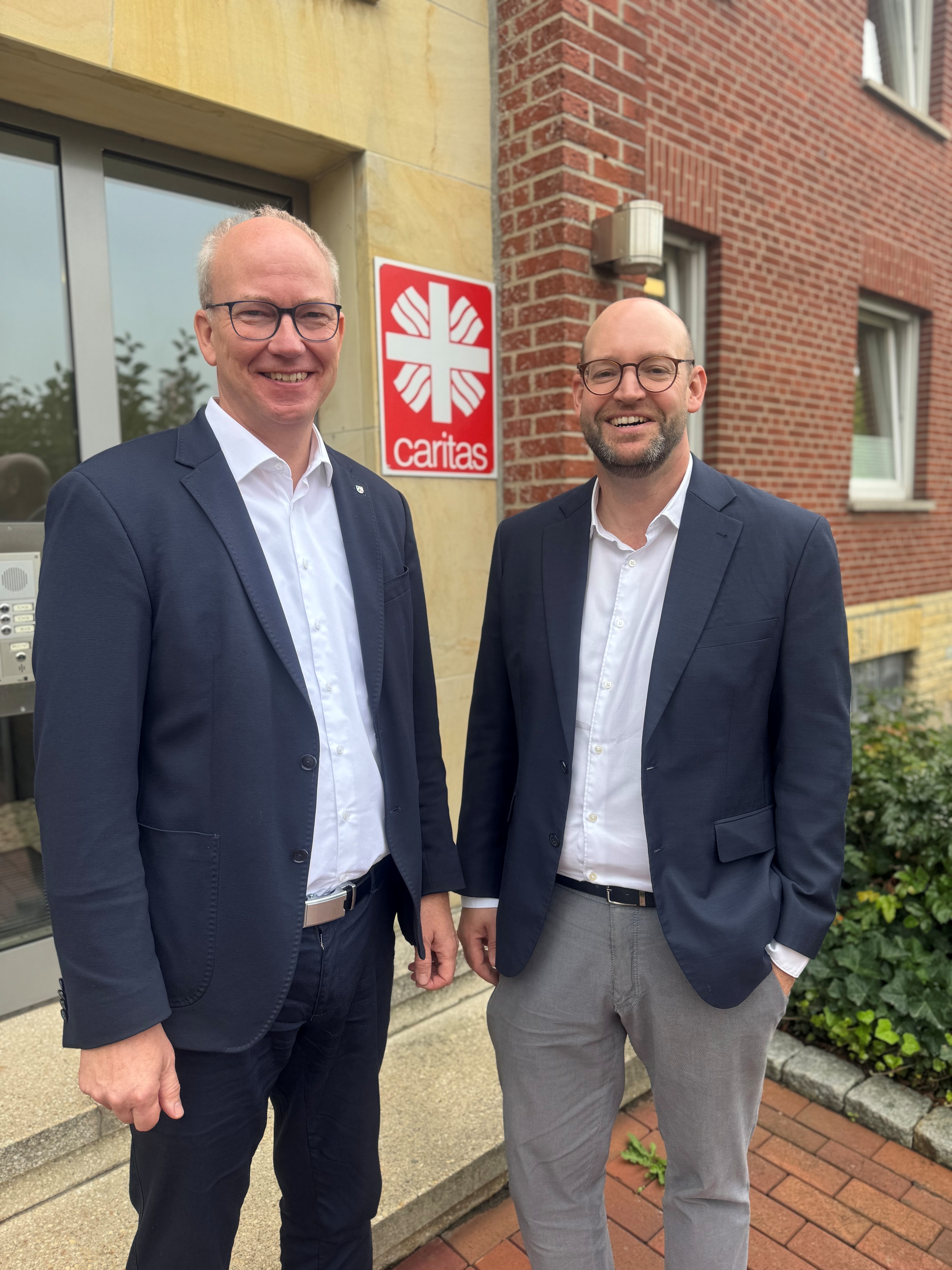 Im Arbeitsgespr�ch mit Dr. Ansgar Seidel von der Caritas im Kreis Warendorf ging es um die Herausforderungen, vor denen die Gesellschaft vor allem im Gesundheits- und Pflegesystem aktuell steht.